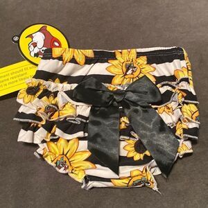 Baby Buc-ee’s Summer Sunflower Ruffle Diaper Cover Size 12 months NWT